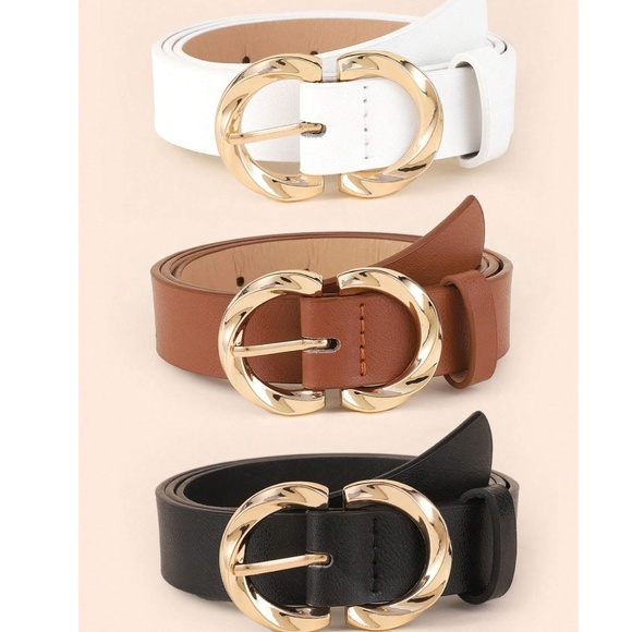 Luxe Vegan Leather Minimalist Skinny Belt Set - Picture 4 of 6